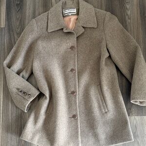 Mackintosh 1935 Taupe Wool Pea Coat